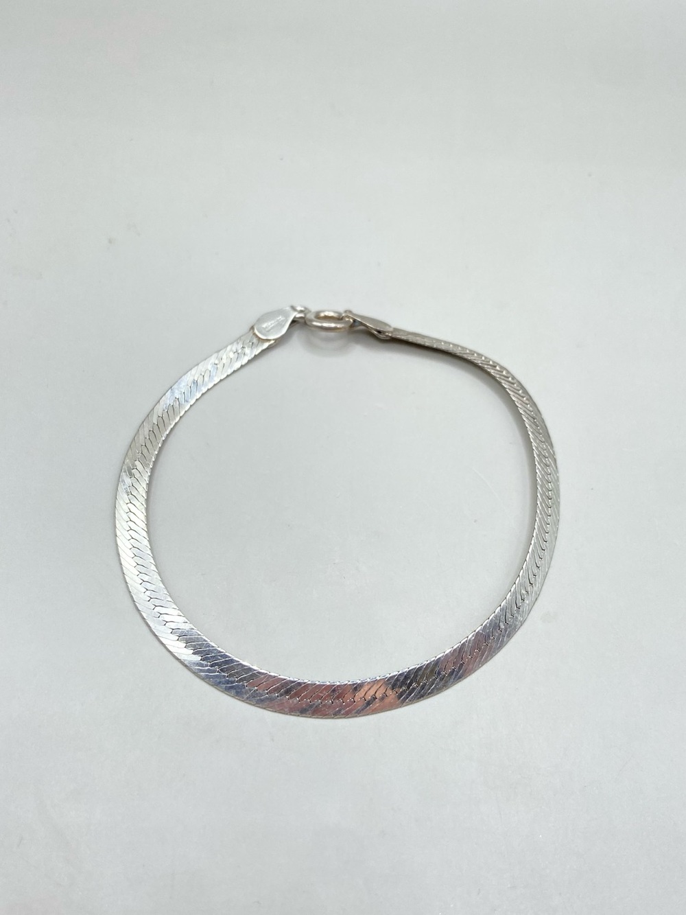 Vintage Danecraft Sterling Silver Herringbone Bracelet